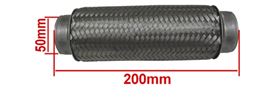 EXHAUST PIPE FLEX.UNIV./50X200/ REINFOR.